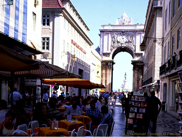 Rua Augusta, Baixa de Lisboa, Lissabon &copy; José Manuel / Images of Portugal