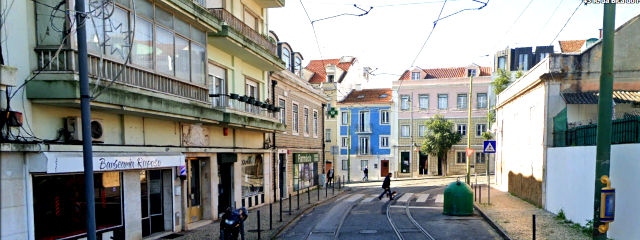 Rua da Bica do Marquês na Ajuda, Freguesia da Ajuda, Lisboa &copy; Google Earth Pro
