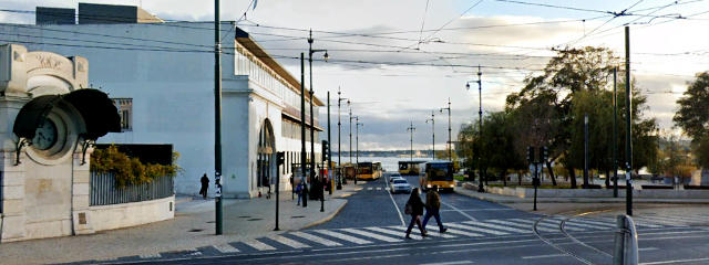 Vista do Cais do Sodré, Freguesia da Misericórdia, Lisboa &copy; Google Earth Pro